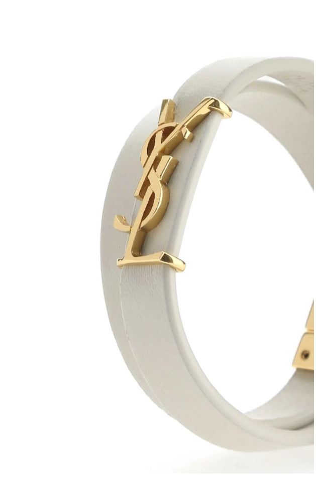 Saint Laurent Logo Plaque Bracelet