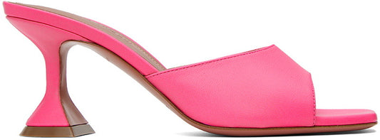 Amina Muaddi Pink Lupita 70 Heeled Sandals size~ 6.5
