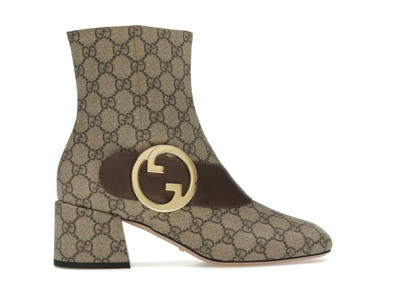 Gucci Wmns Blondie Ankle Boot 'GG Canvas - Beige' size~7