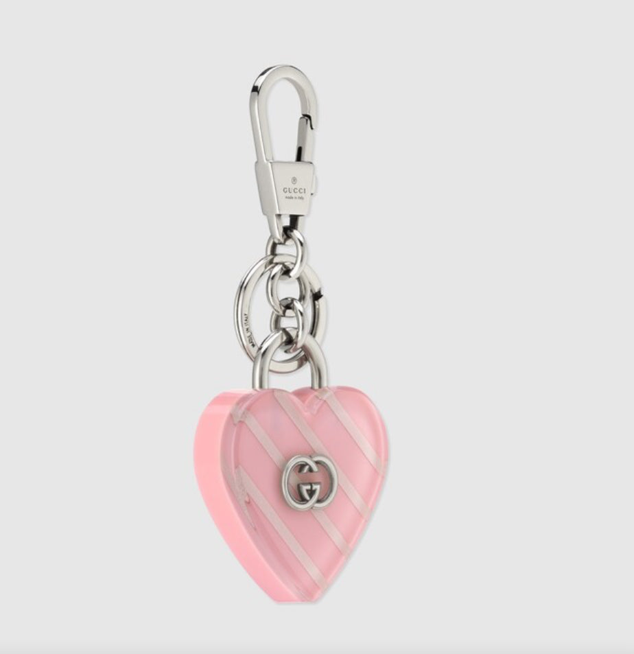 Gucci Interlocking G heart-shaped keychain