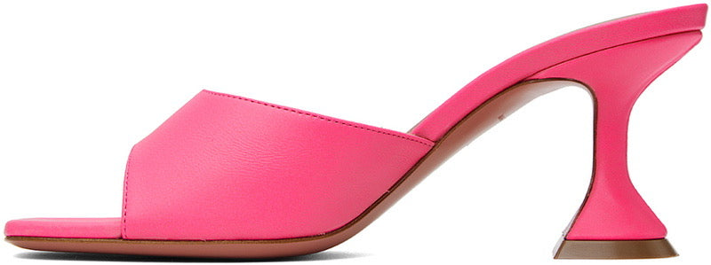 Amina Muaddi Pink Lupita 70 Heeled Sandals size~ 6.5