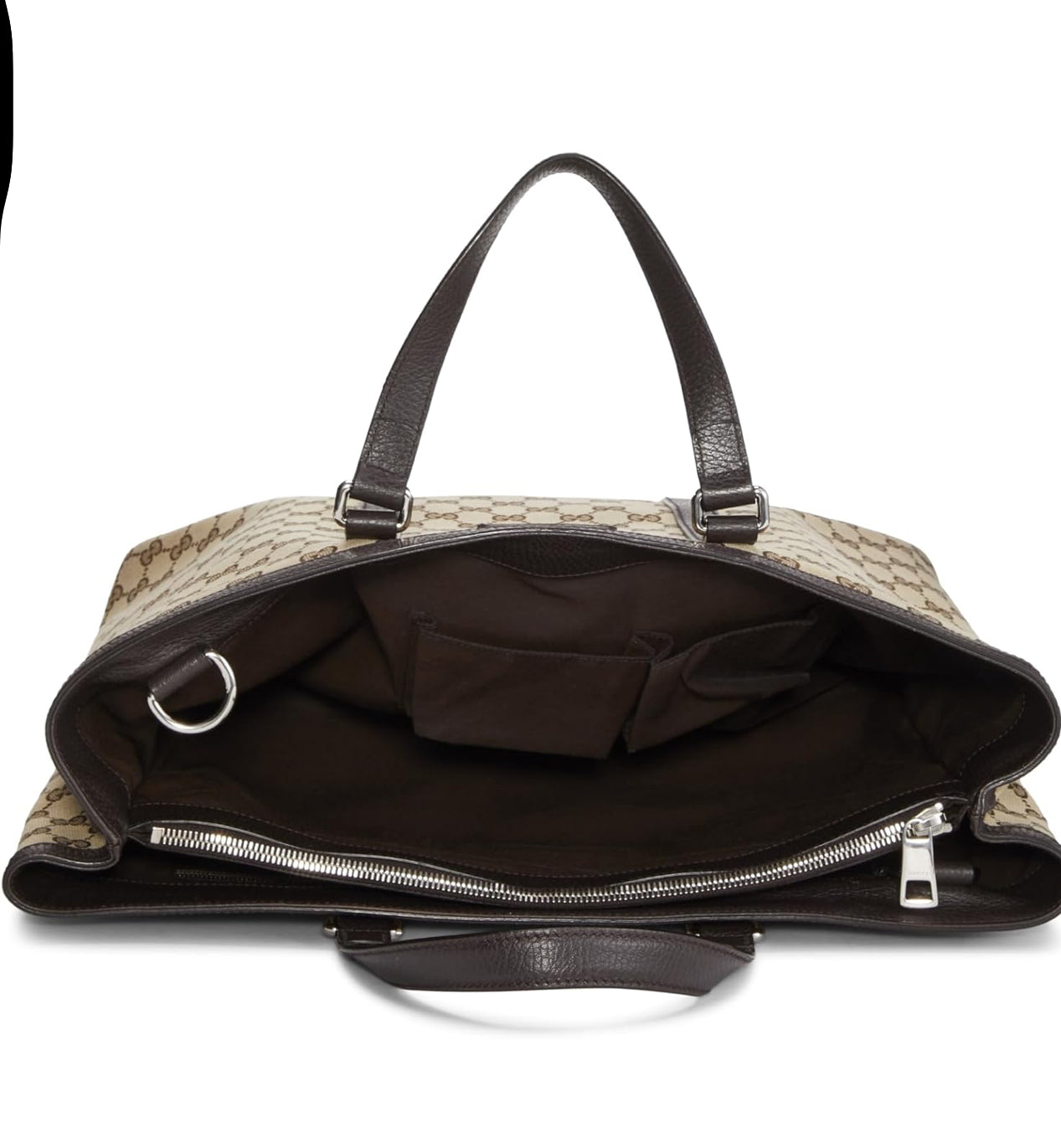 Gucci Beige Brown Large Joy Micro GG Guccissima Canvas Tote Bag