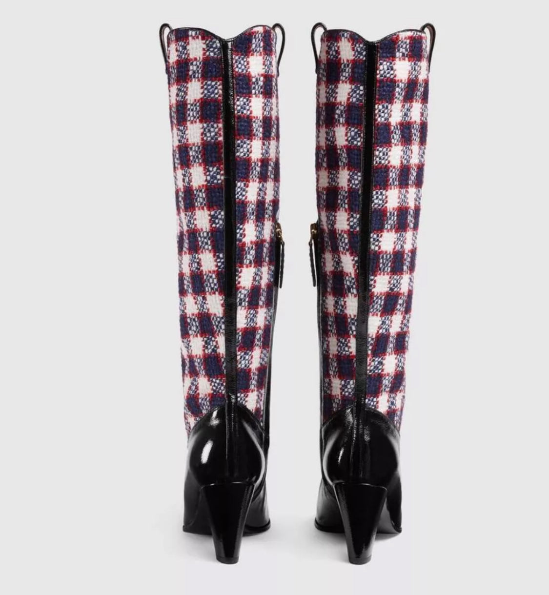 Gucci Tweed "Zumi" Boots size 7.5