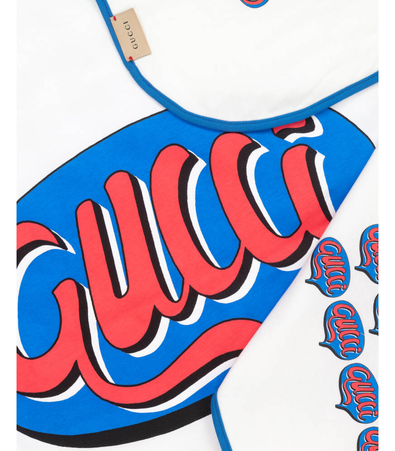 Gucci Babies Double Sided White Logo Blanket (80cm)