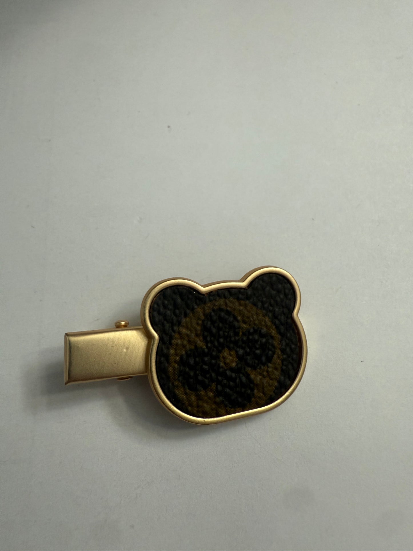 Upcycled Louis Vuitton hair clip