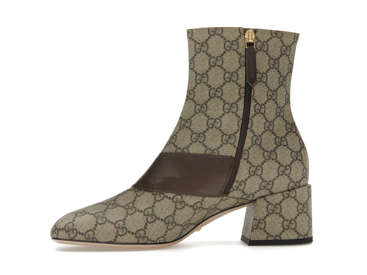 Gucci Blondie Canvas & Leather Ankle Bootie size 7