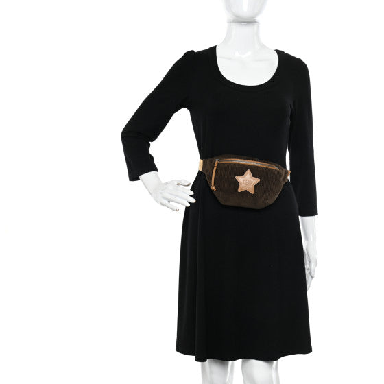 Interlocking G Star Patch Belt Bag Brown fits s to xl