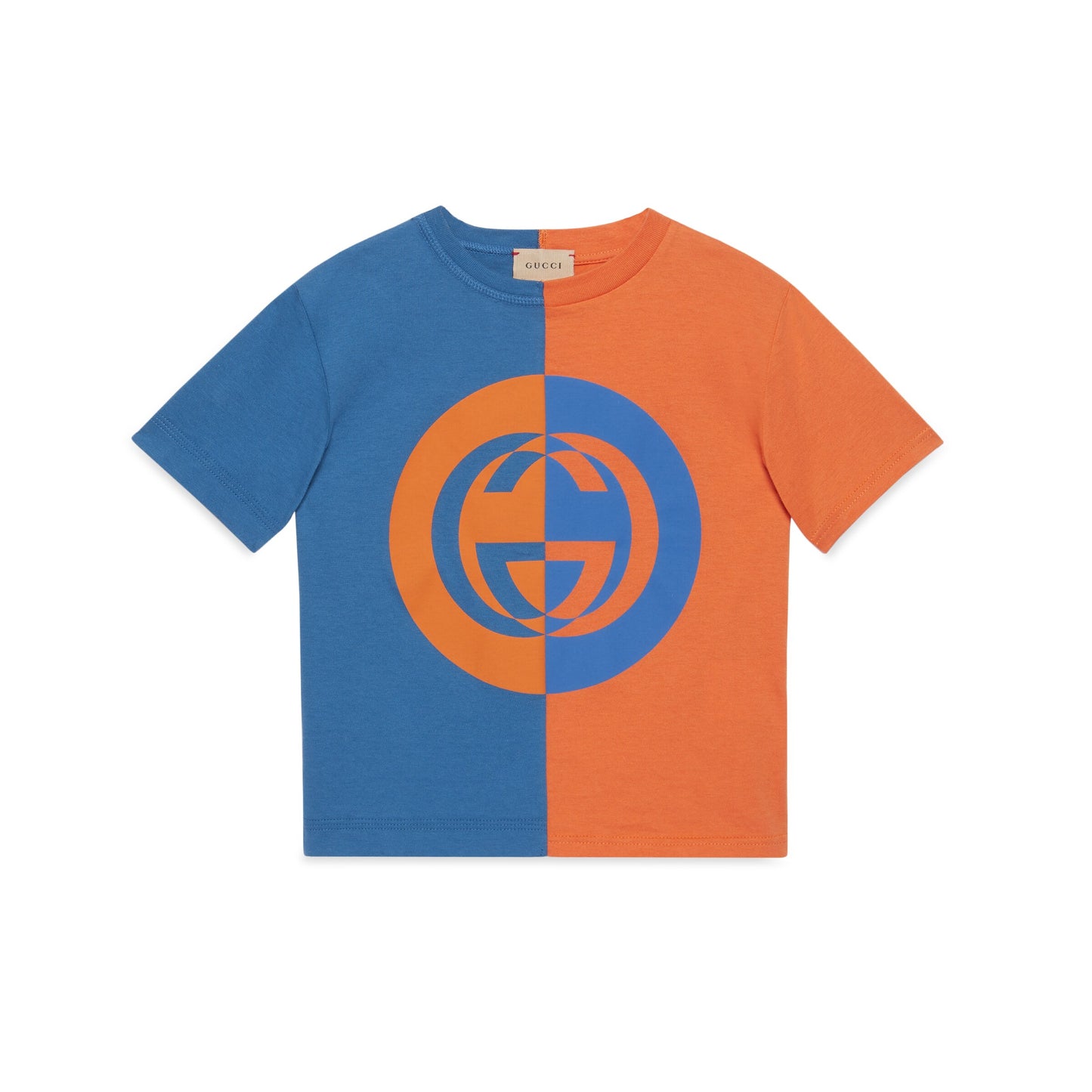 Gucci Kids' Children's Printed Tshirt In Orange /blue 12/18 months