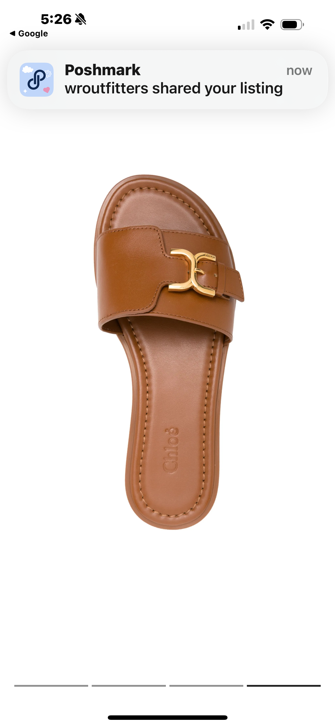 Chloe These Marcie sandals Leather Slides ~ Size 40