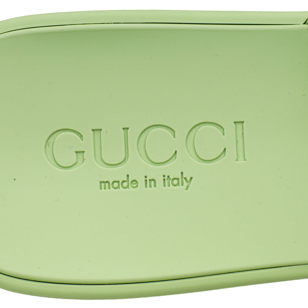 Gucci Pastel Green Logo Rubber Slip-On Sandal ~ size 38