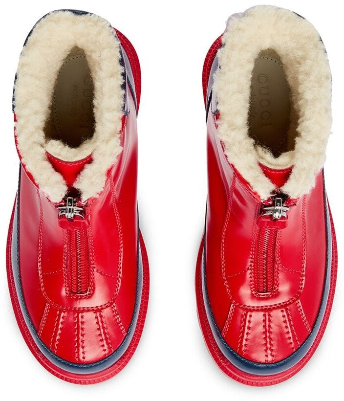 Gucci Children Front Zip Boots Size 30 us 12.5