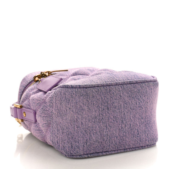 SAINT LAURENT
Denim Quilted 80's Vanity Bag Bleached Lilac