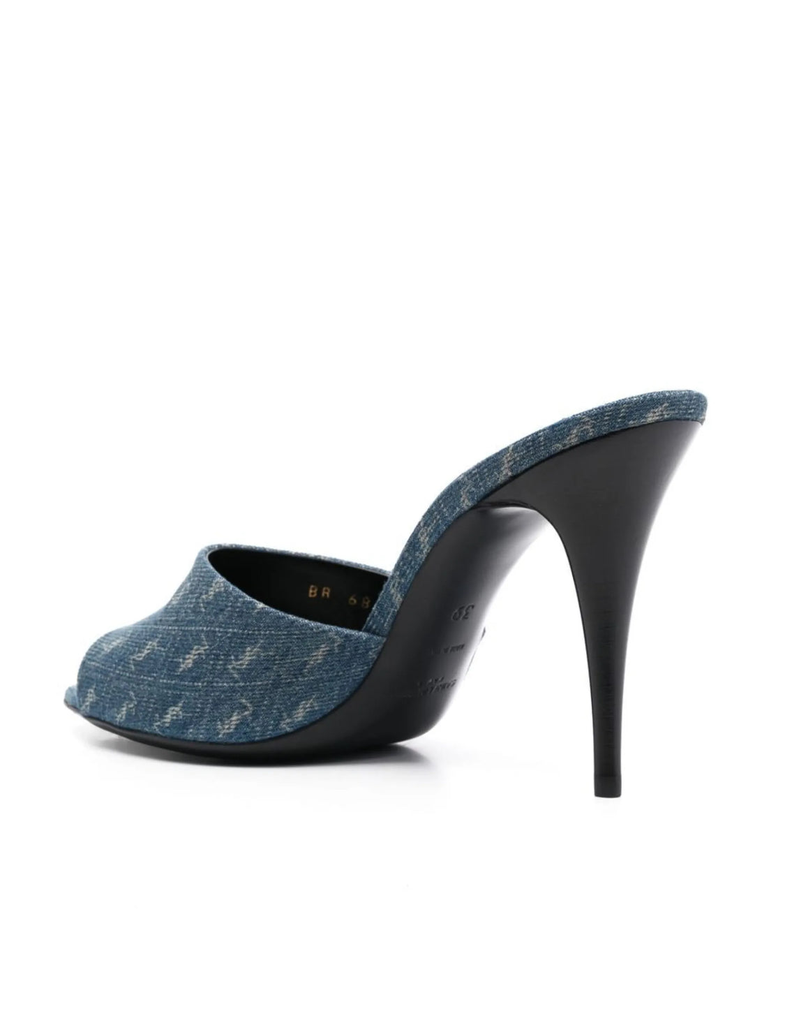 Saint Laurent
denim logo sandals size~10