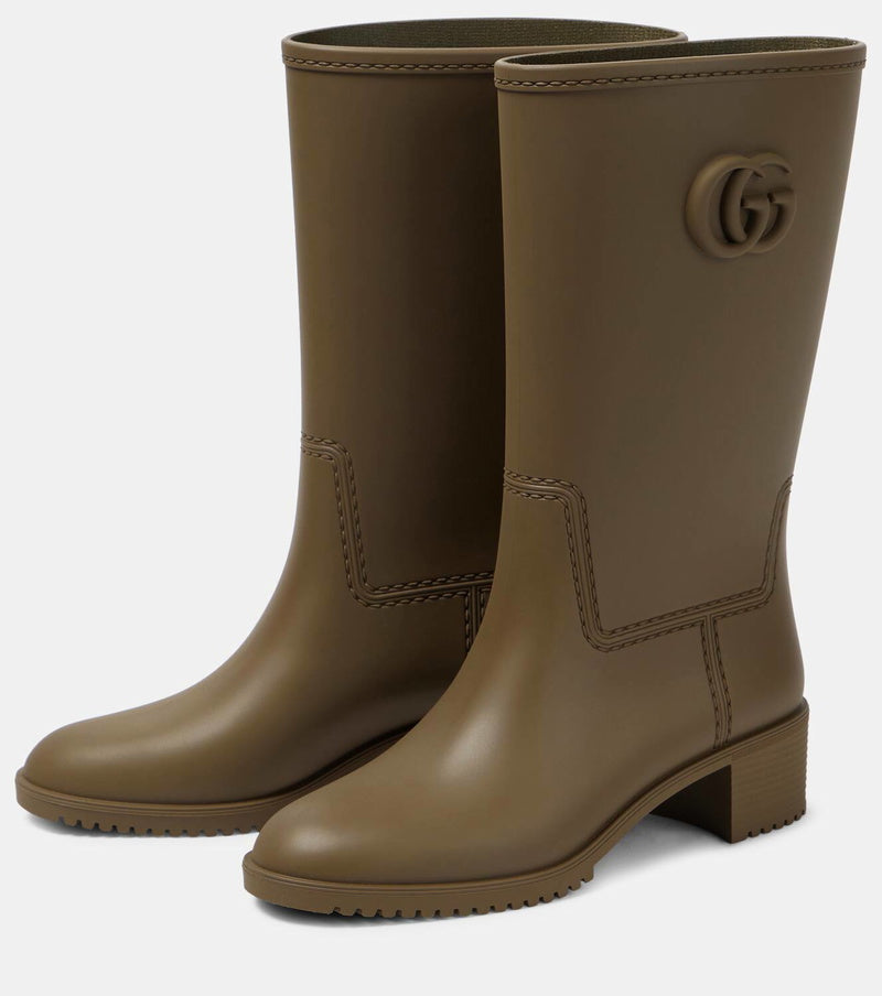 Gucci Double G rubber rain boots size~us 11