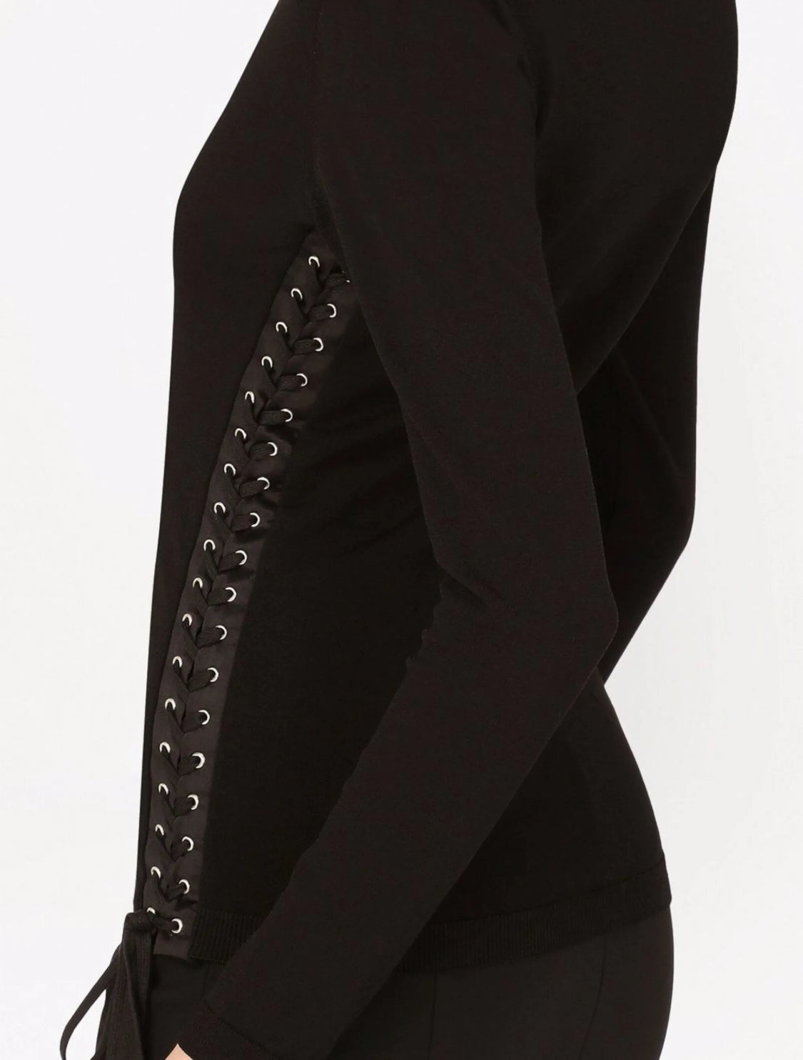 Dolce & Gabbana scoop-neck lace-up jumper