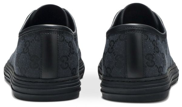 Gucci GG Canvas Low 'Grey Black' size~34,5