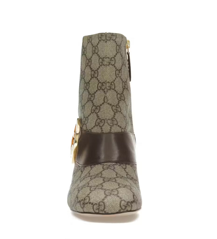 Gucci Wmns Blondie Ankle Boot 'GG Canvas - Beige' size~7