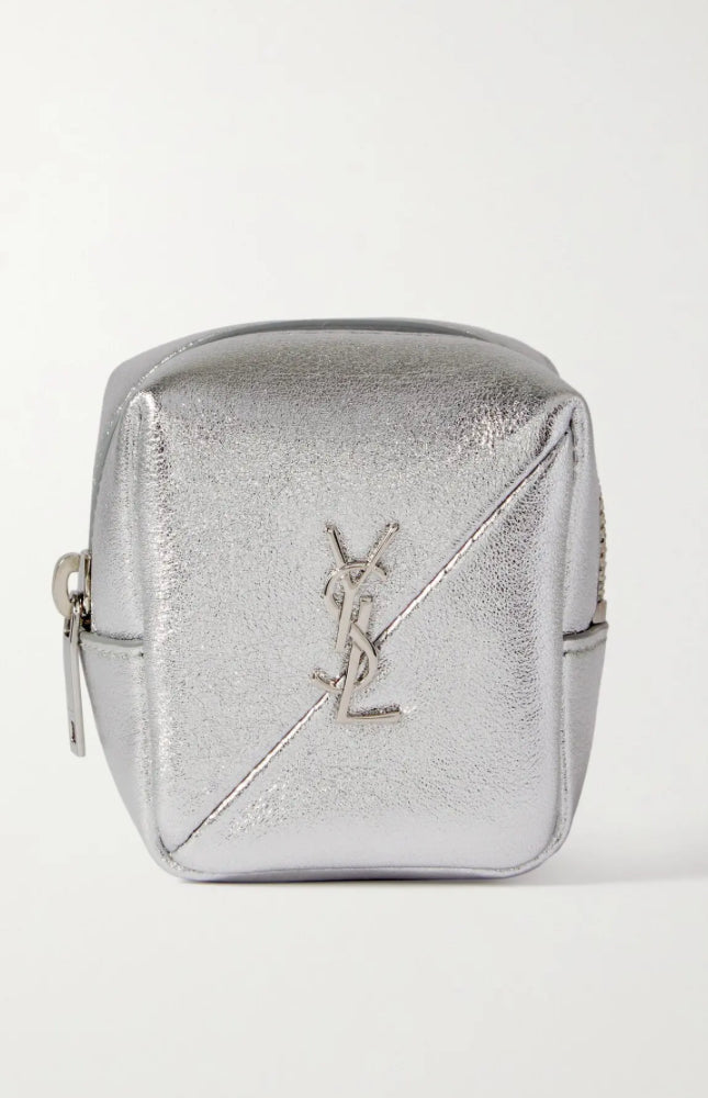 Saint Laurent
Jamie Cube Charm Leather Zip Pouch