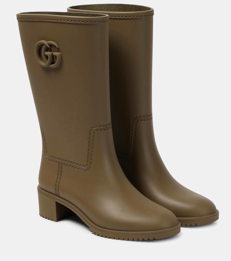 Gucci Double G rubber rain boots size~us 11
