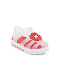 Dolce $ Gabbana flower-appliqué jelly shoes 6-12 months size~18