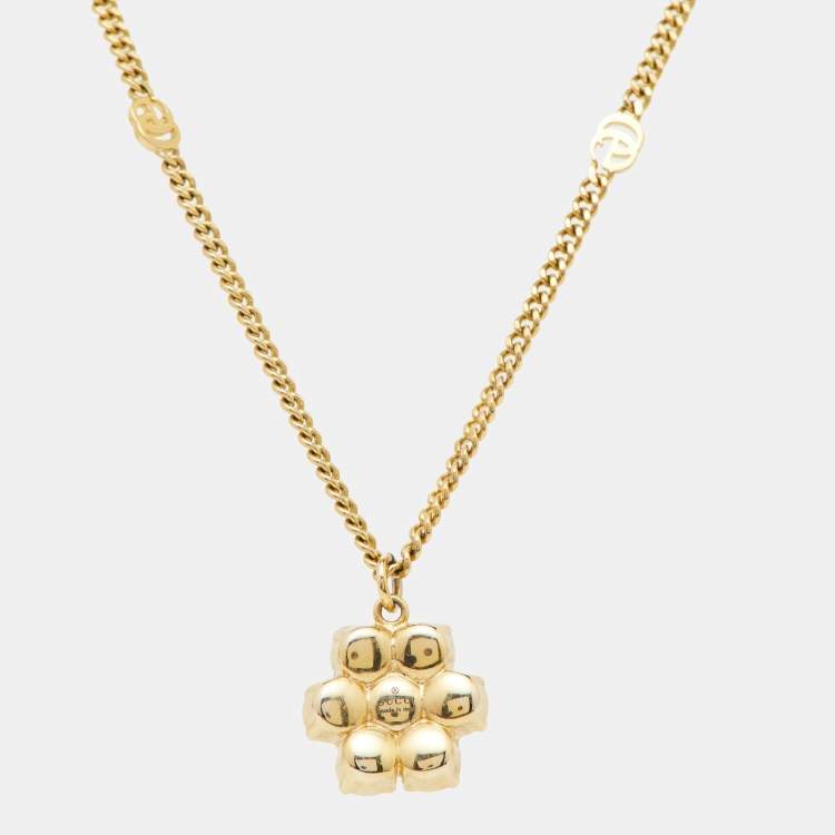 Gucci
Gucci GG Marmont Faux Pearl Gold Tone Necklace