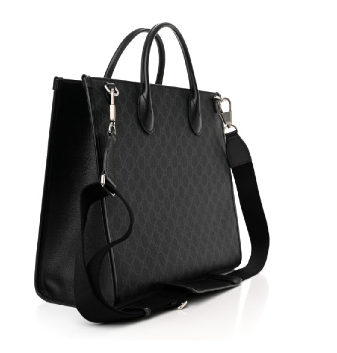 GUCCI GG Supreme Monogram Azalea Calfskin Medium Retro Interlocking G Vertical Tote Bag