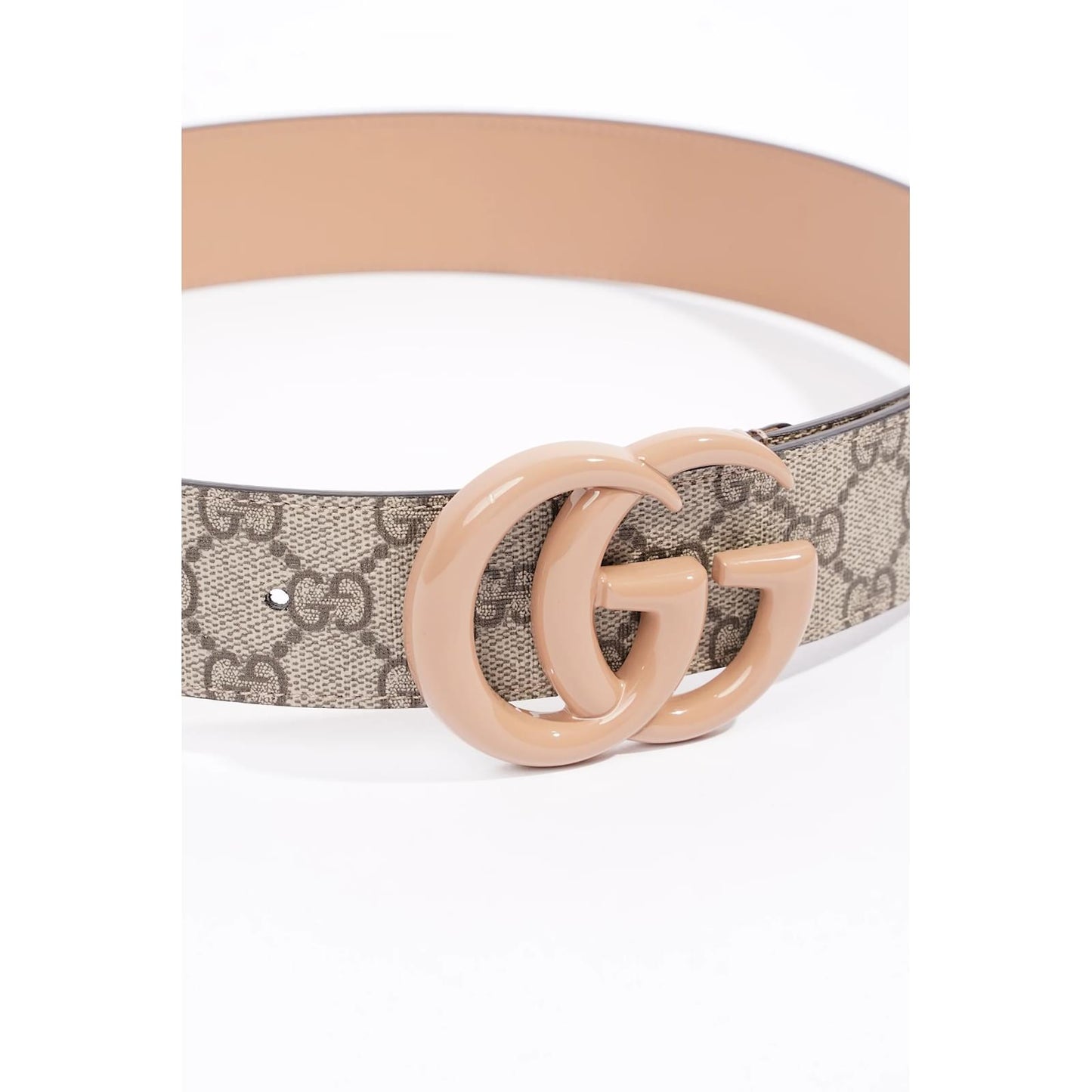 Gucci GG Supreme Double G Buckle Belt Leather Belt size ~115