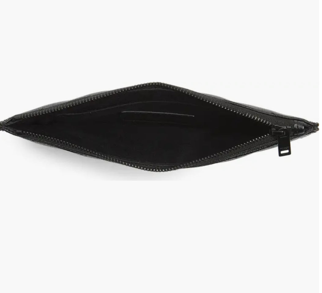 Saint Laurent Monogramme Quilted Calfskin Zip Pouch