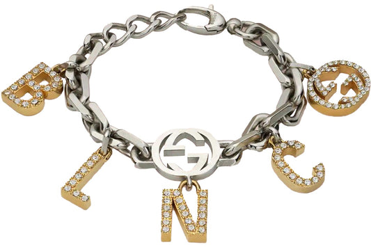 Gucci x Balenciaga The Hacker Project Charm Bracelet With Crystals