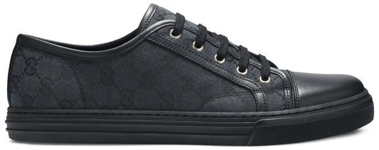 Gucci GG Canvas Low 'Grey Black' size~34,5