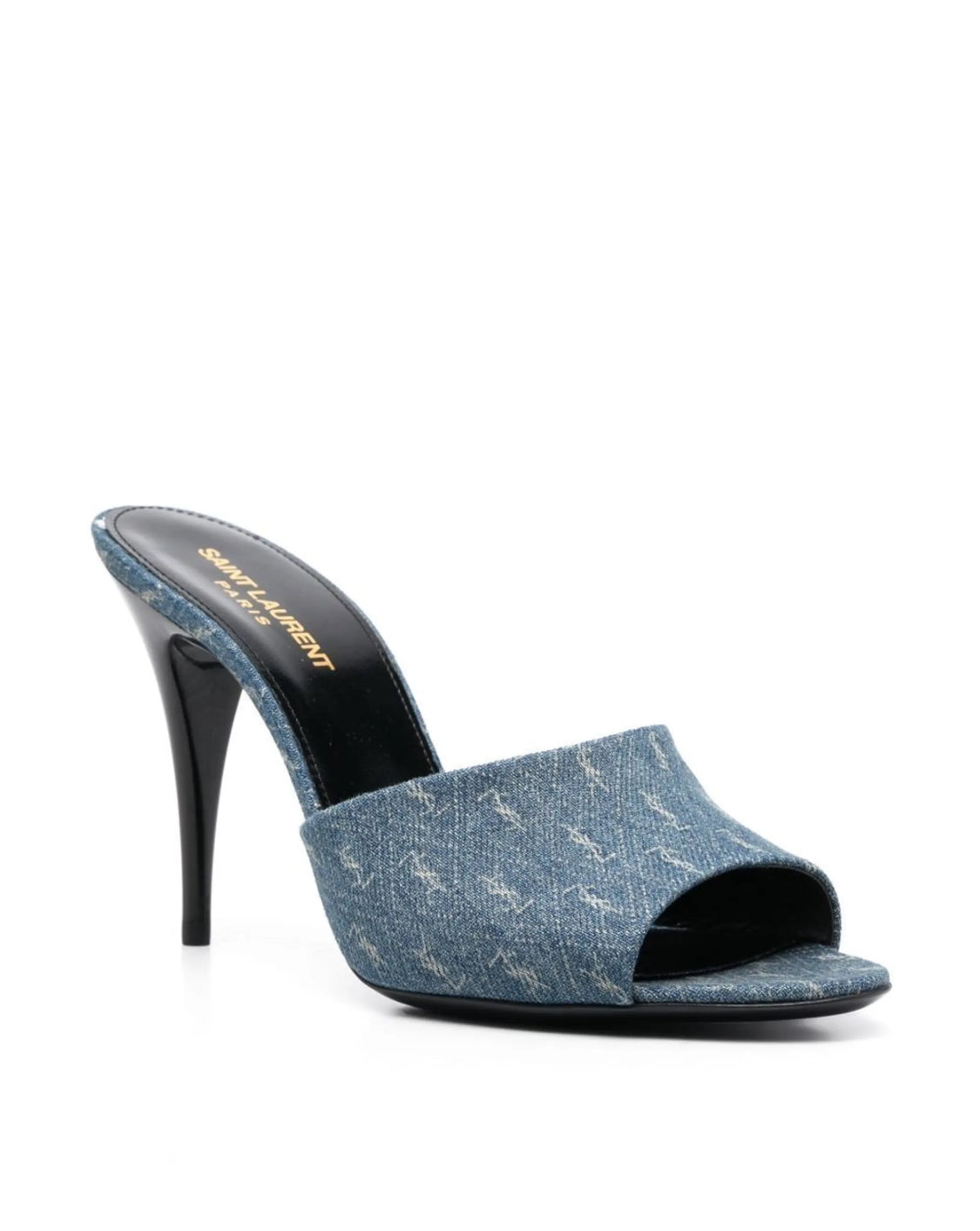 SAINT LAURENT - 95mm La 16 Denim Mule Sandals 10