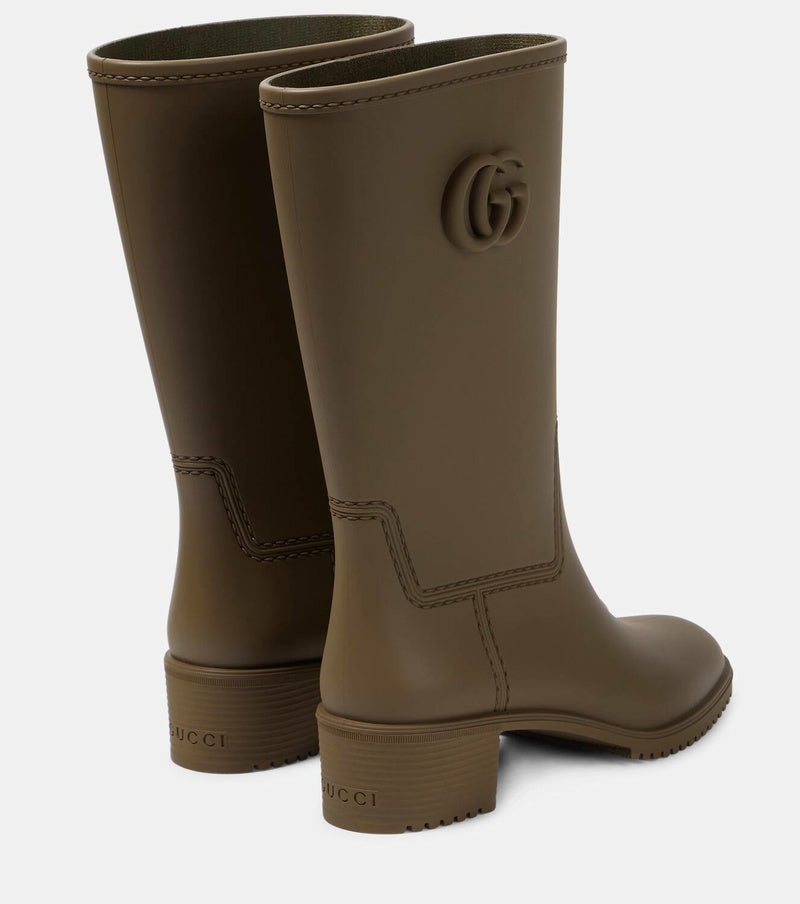 Gucci Double G rubber rain boots size~us 11