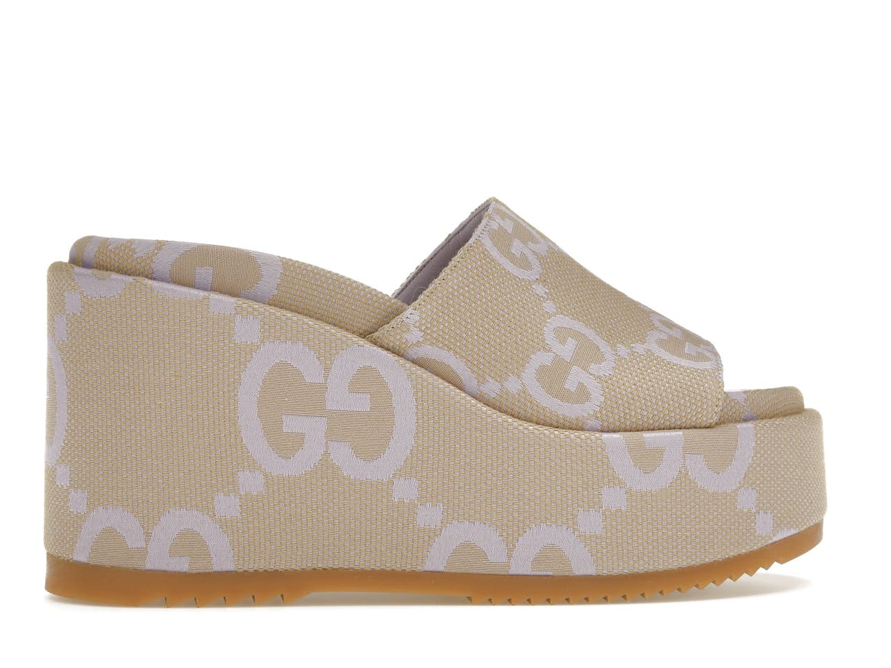 Gucci Jumbo GG Platform Slide Sandal
Beige purple Canvas size~10.5