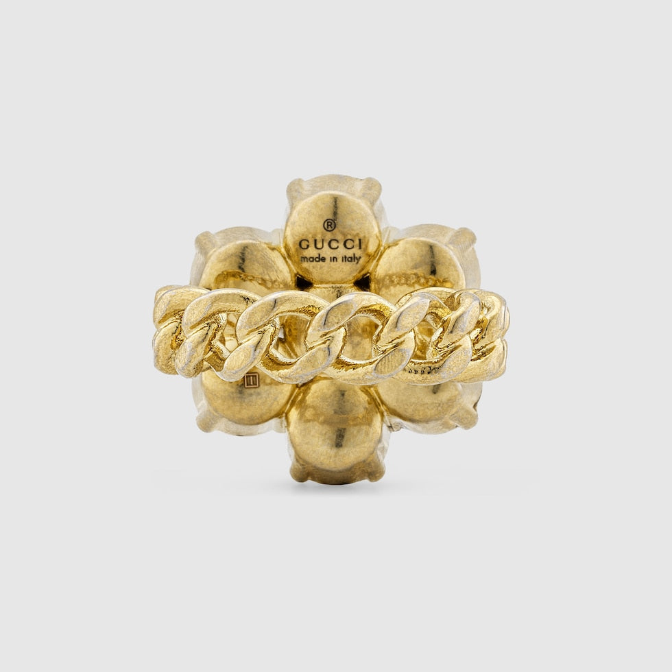 Gucci PEARL DOUBLE G RING
