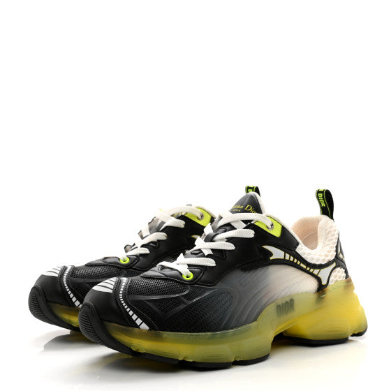 CHRISTIAN DIOR 
Matte Technical Fabric Mesh Dior Vibe Sneakers size~ us 9White Yellow