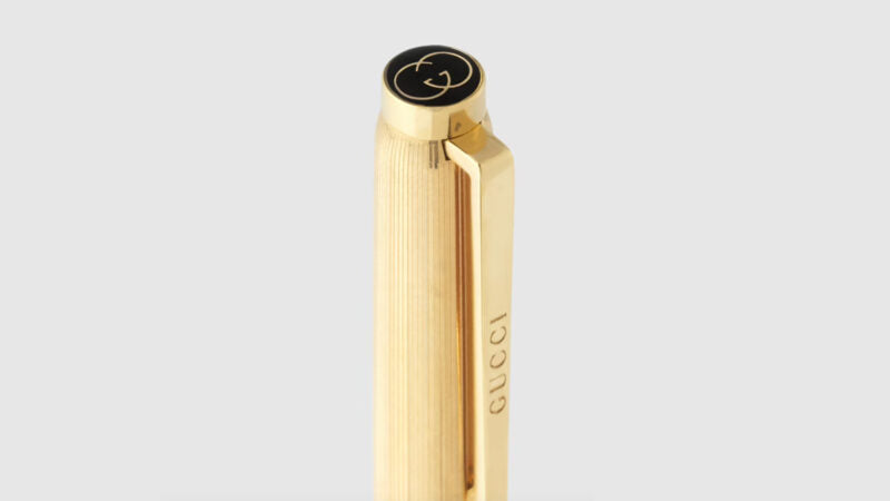 GUCCI PEN WITH INTERLOCKING G CASE