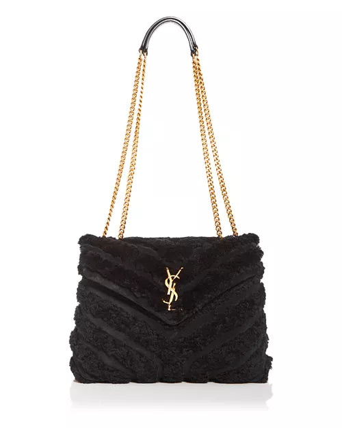 Saint Laurent
Loulou Suede & Shearling Shoulder Bag