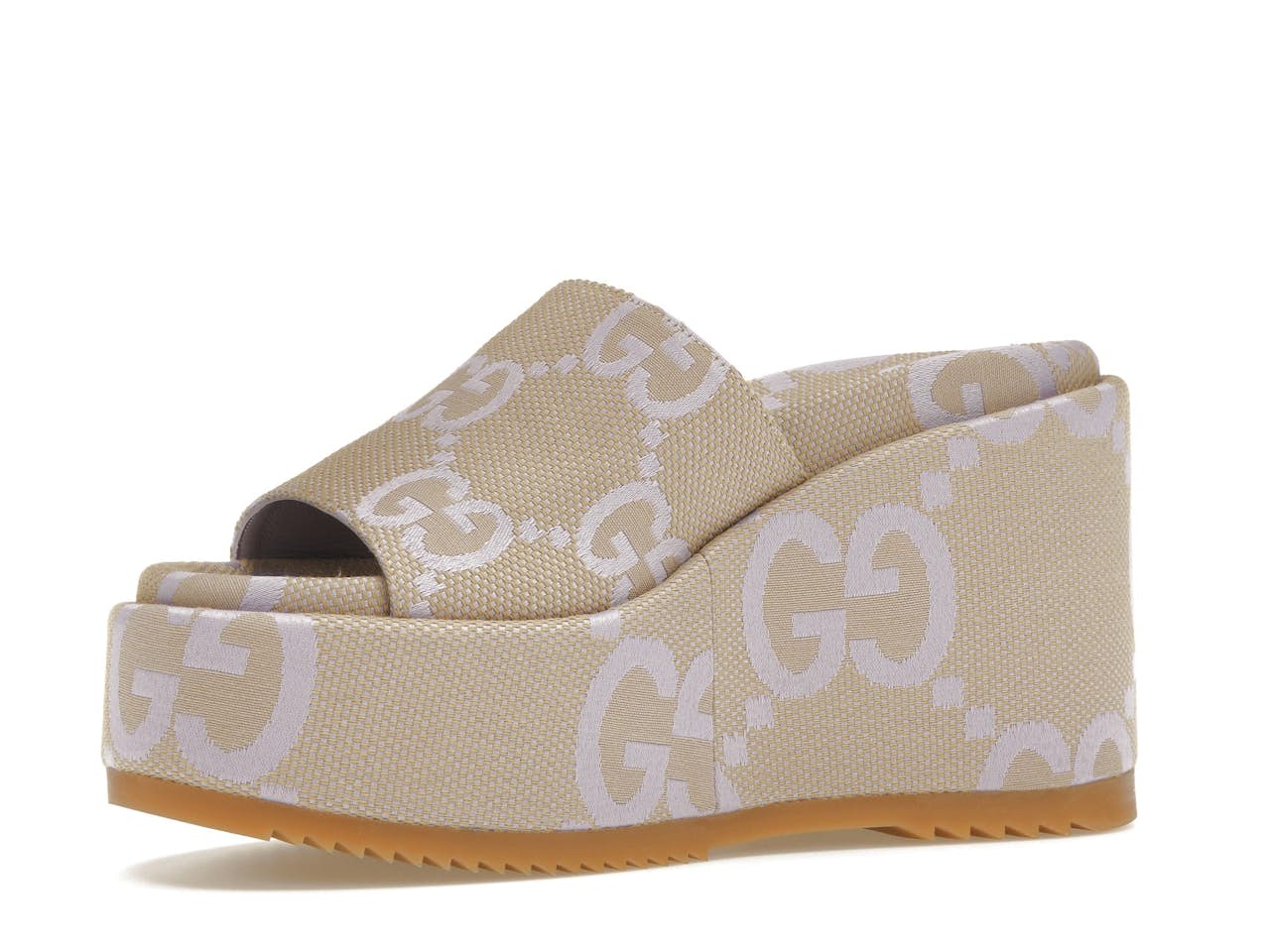 Gucci Jumbo GG Platform Slide Sandal
Beige purple Canvas size~10.5