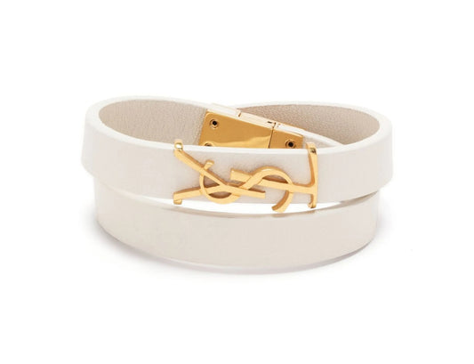 Saint Laurent Logo Plaque Bracelet