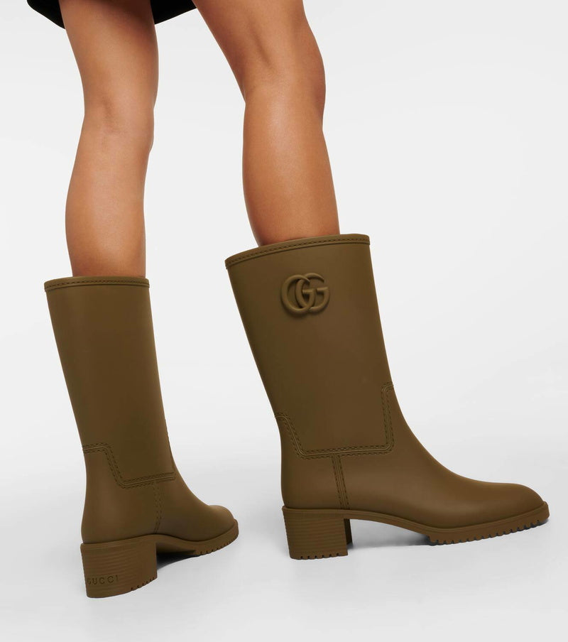 Gucci Double G rubber rain boots size~us 11