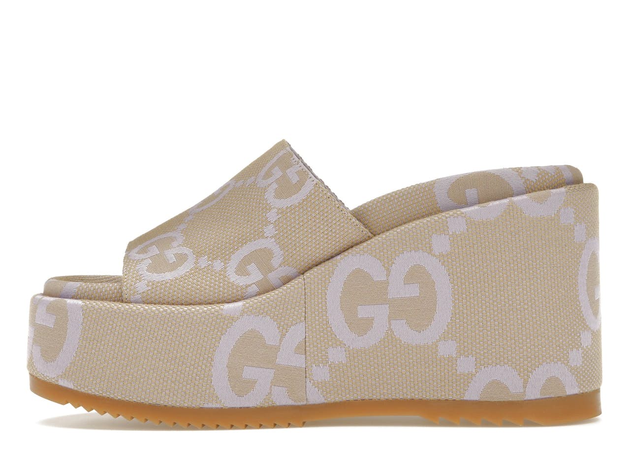 Gucci Jumbo GG Platform Slide Sandal
Beige purple Canvas size~9,5