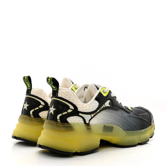 CHRISTIAN DIOR 
Matte Technical Fabric Mesh Dior Vibe Sneakers size~ us 9White Yellow