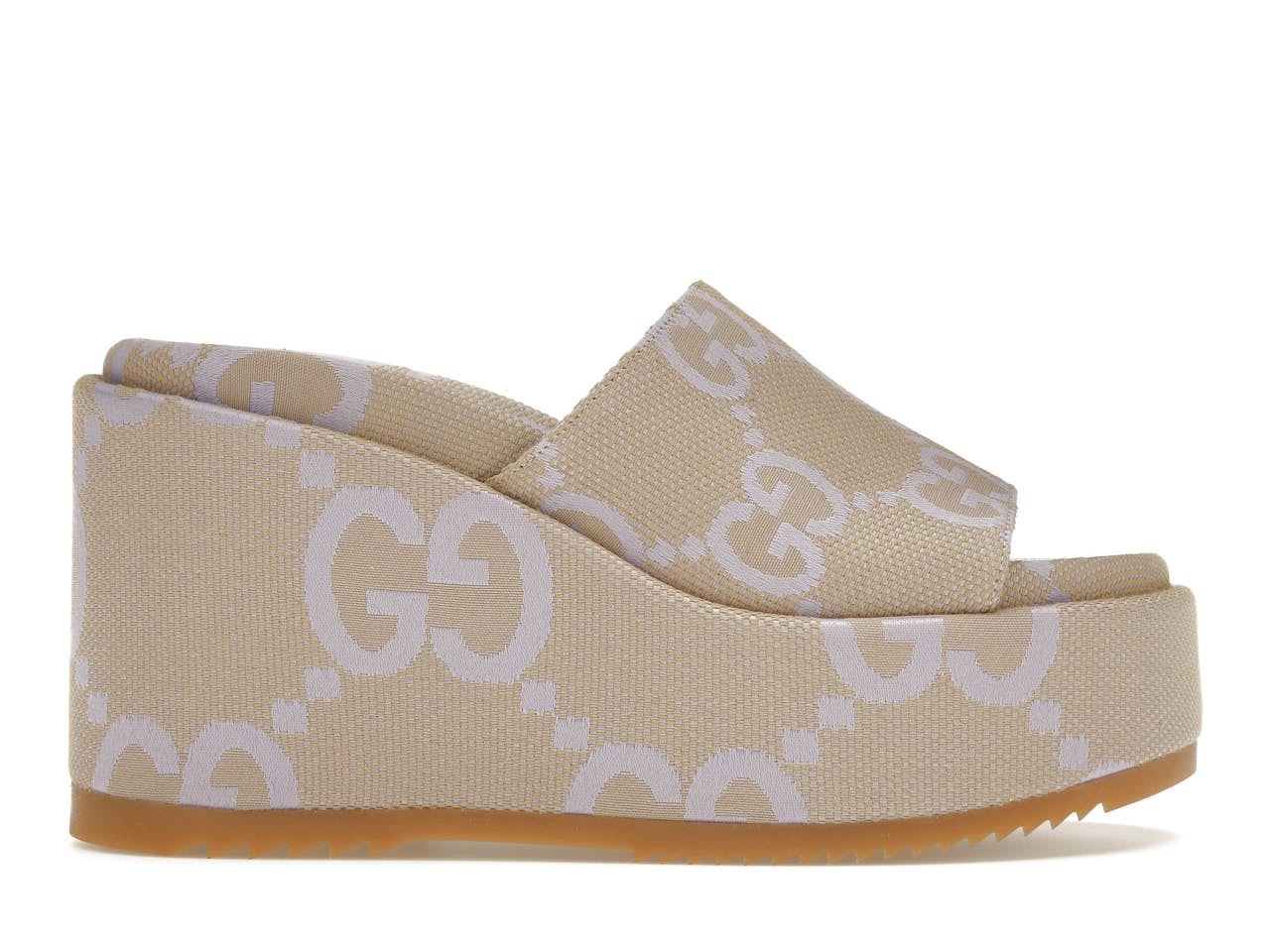 Gucci Jumbo GG Platform Slide Sandal
Beige purple Canvas size~10.5