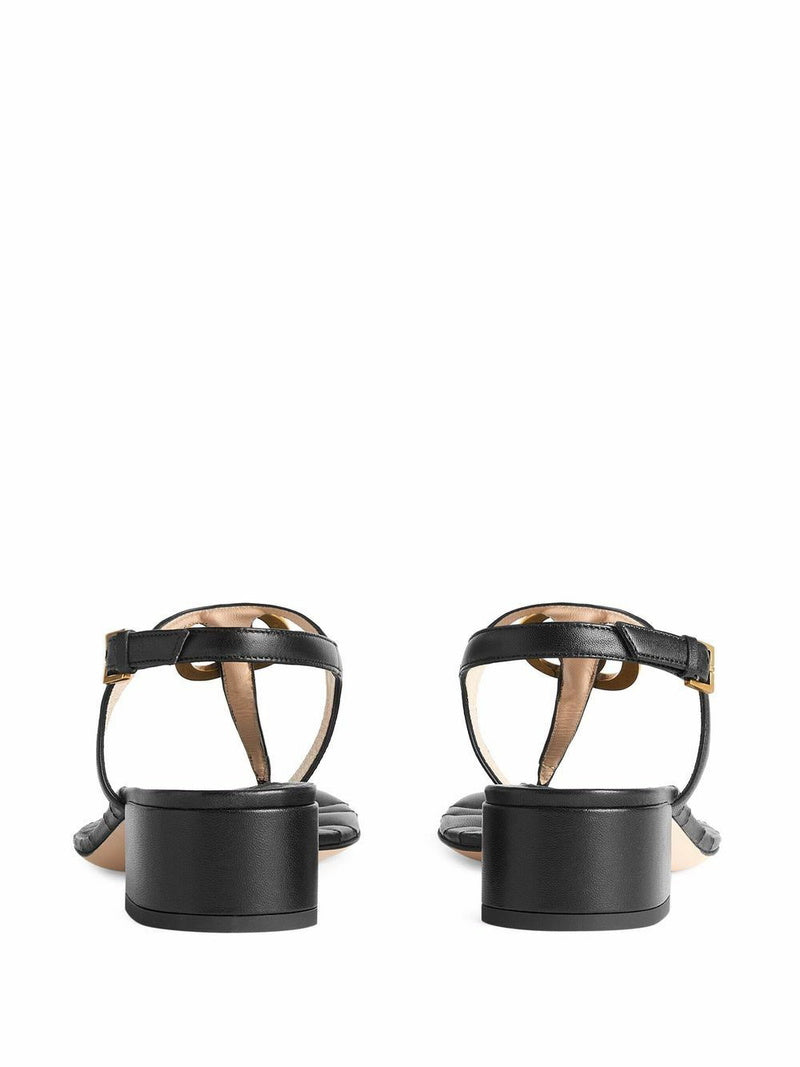 GUCCI - Double G Leather Thong Sandals size~5.5