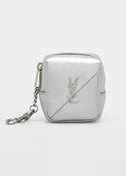 Saint Laurent
Jamie Cube Charm Leather Zip Pouch
