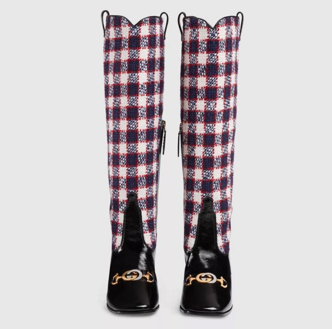 Gucci Tweed "Zumi" Boots size 7.5