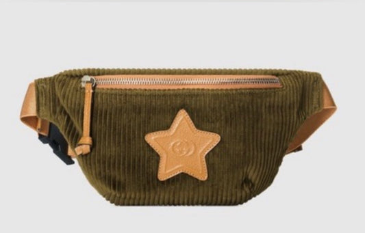 Interlocking G Star Patch Belt Bag Brown fits s to xl