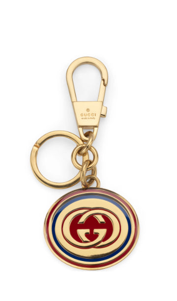 GUCCI
Enamel Keychain With Interlocking G In Gold