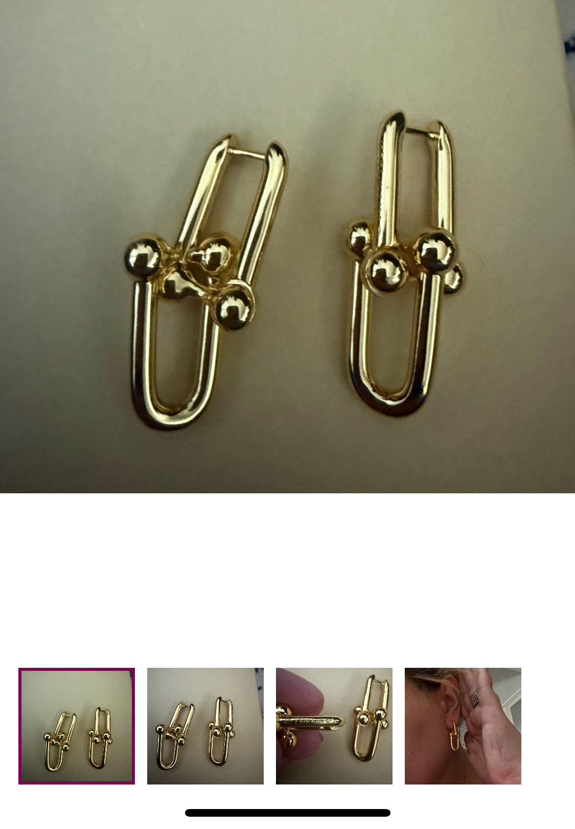 Brand new upcycled Tiffany Gold tone Clip Earrings