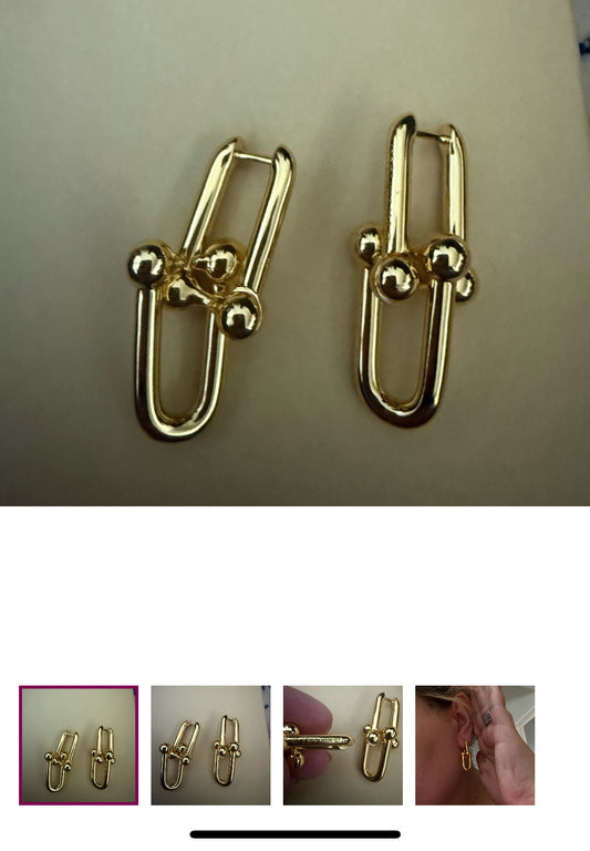 Brand new upcycled Tiffany Gold tone Clip Earrings